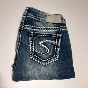 Silver Jeans Women's Mid Capri Denim Jeans Size 26